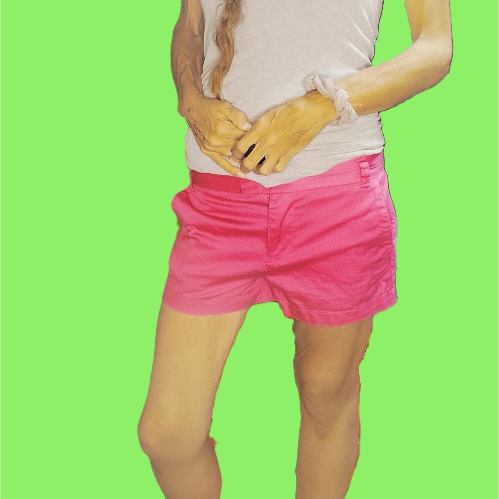 J.Crew ~ Hot Pink Favorite Fit Prep Mini Shorts ~ Size 2 Stretch Pockets